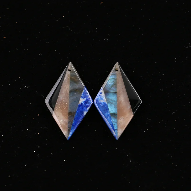 B&F Material combination Earring Beads for Jewelry Making, Handmade Natural stones beads, Stones for jewelry Making Supplies