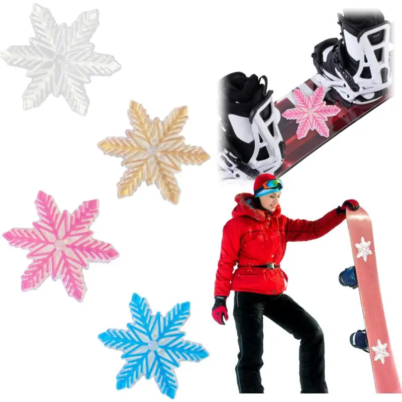 New 2/1PC 3D Snowflake Snowboarding Stomp Pad Accessory Anti Slip PVC Material for Improving Skid Resistance Durable Exquisite