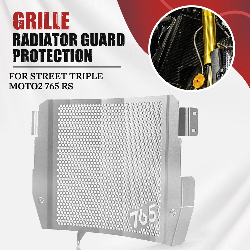 

For Street Triple Moto2 765 RS 2023 2024 2025 2026 Motorcycle Radiator Guard Grille Cover Protector StreetTriple Moto2 765 R