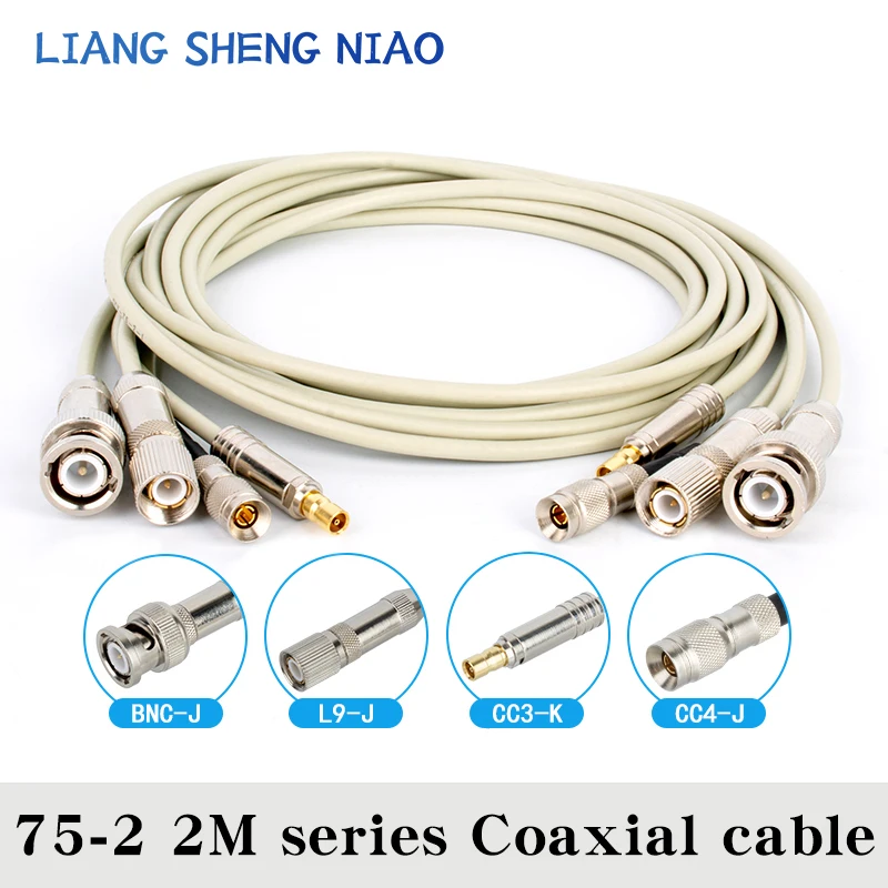 

75-2-1 Coaxial cable 75ohm BNC L9 CC3 CC4 Finished product jump line BNC male to L9 male 2 million line CC3 TO CC4 Rf line