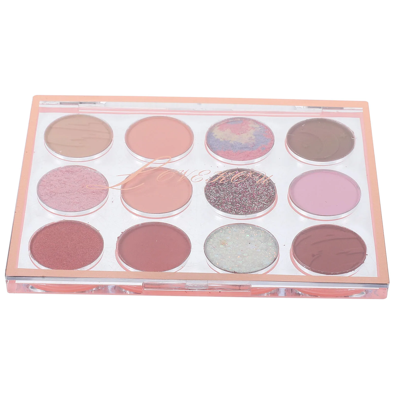 لوحة ظلال عيون مكونة من 12 لونًا لامعة ولامعة وغير لامعة ومتألقة لتسليط الضوء على علبة مكياج ظلال العيون للنساء للسفر في الهواء الطلق