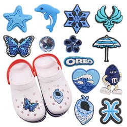 1-13Pcs Butterfly Dolphin Waves PVC Sandals Shoes Accessories Umbrella Garden Shoe Decorations Fit Boys Girls Charm