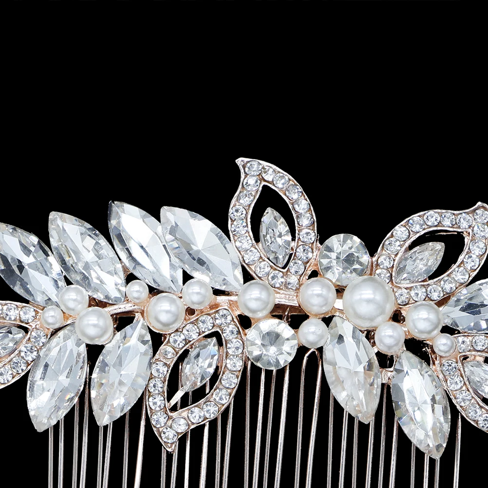 

Pearl Rhinestone Hair Comb Bridal Headdress Wedding Accessories Women Bride Bridesmaid Prom Engagement Anniversary Special