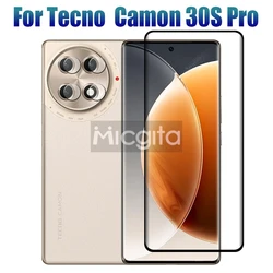 9D Curved Screen Protector For Tecno Camon 30S Pro Glass Shockproof Anti-Scratch Camon 30S Pro Soft Fiber lens film