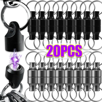 2/20Pcs Magnet Buckle Hanging Buckle Ring Keychain Key Holder Key Ring for Hiking Camping Traveling Fishing Storage Accessories