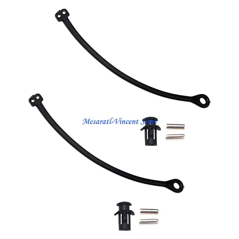 A70F Door Cap Link Repair Set, 2 Piece Black Plastic Gas Cap Tether for Vehicle Maintenance and Refueling Use