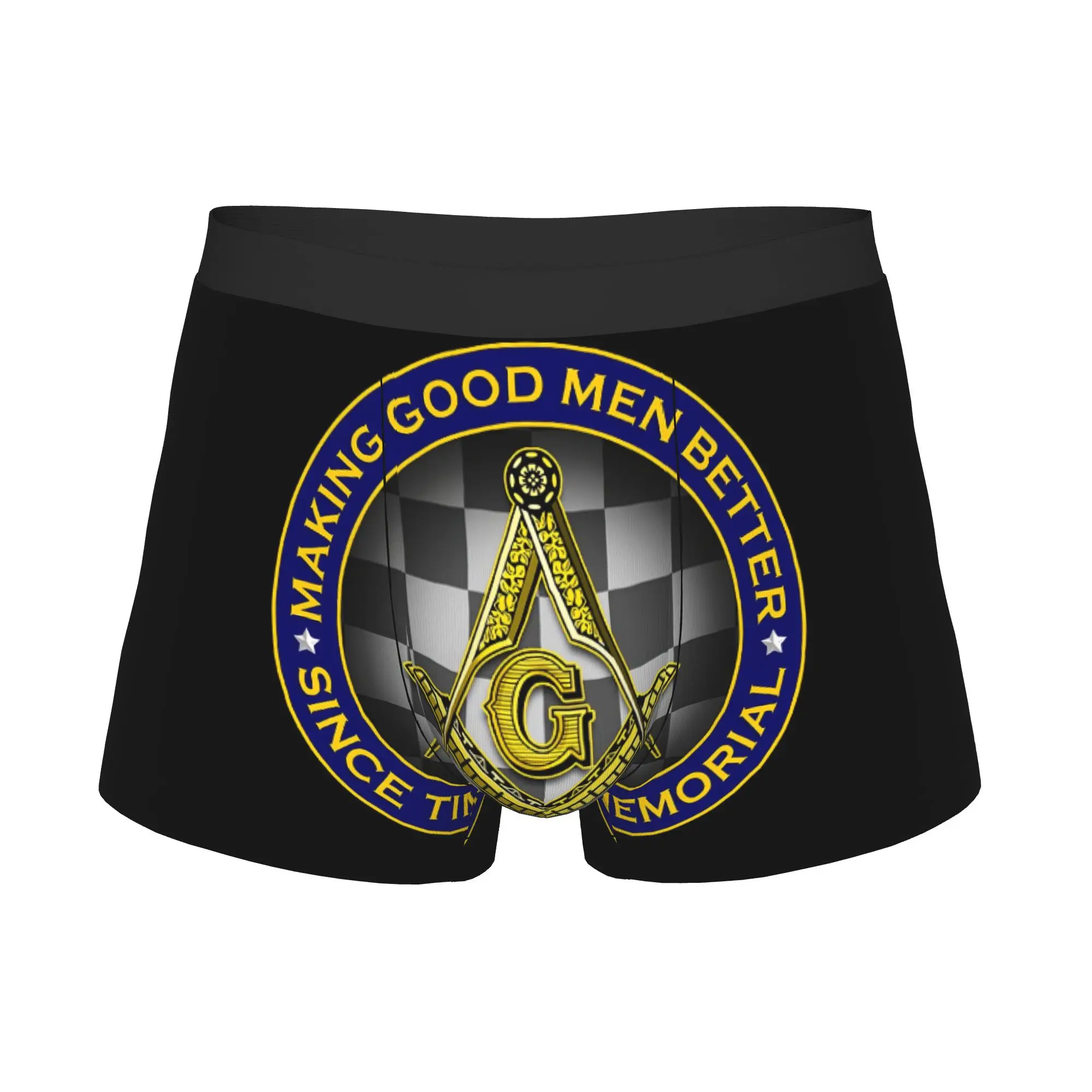 Freemason Masonic Boxers Shorts Men Mason Freemasonry Briefs Underwear Cool Underpants