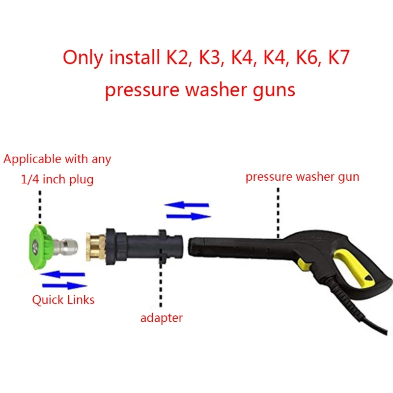 High Pressure Washer  Adapter Quick Connector for Karcher K2 K3 K4 K5 K6 K7 Car Wash Accessories Garden for cars Washing 5