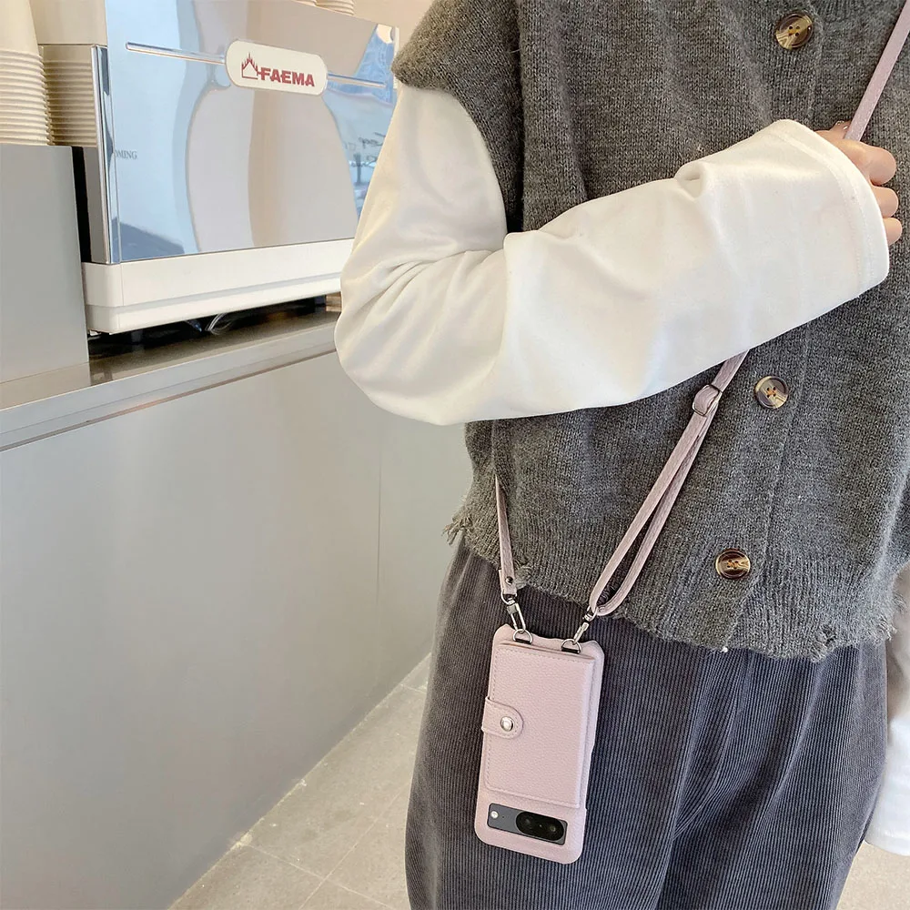 Google Pixel 9 8 A Wallet Strap Case For Google Pixel 9 8 7 Pro 6 9A 8A 7A 6A 5 Crossbody Shoulder Lanyard Wallet Card Cover