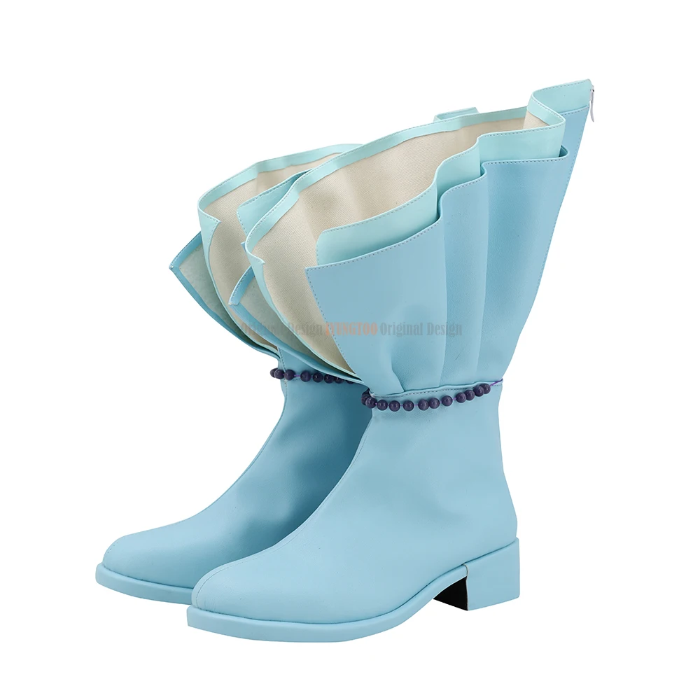 Mermaid Melody Hanon Hosho Cosplay Stiefel Licht Blau Schuhe Nach Maß Irgendeine Größe