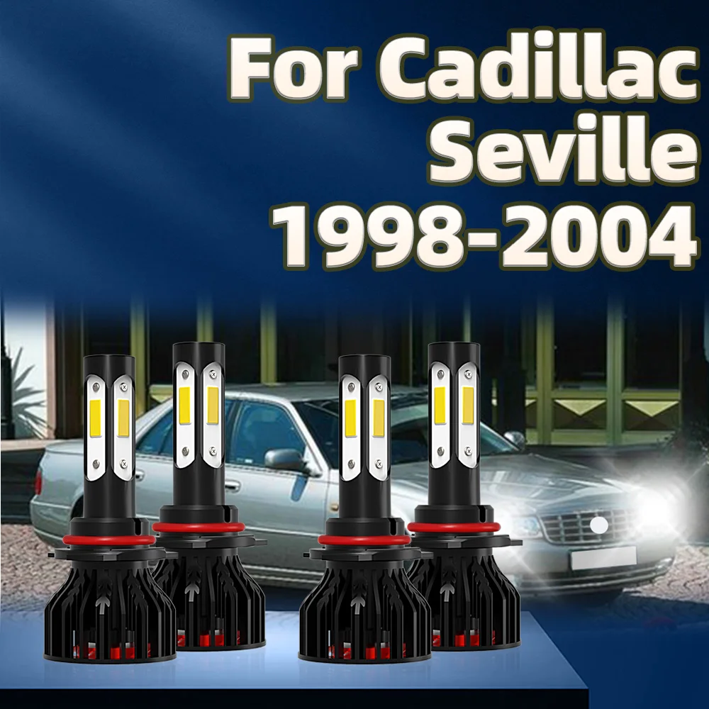 

4Pcs LED Lights 4Side Chips 9005 9006 Car Headlight 30000LM 6000K For Cadillac Seville 1998 1999 2000 2001 2002 2003 2004