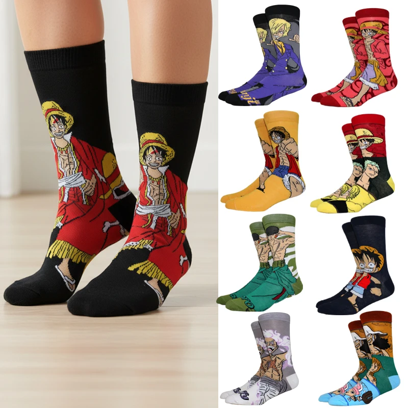 1 Pair New Bandi Men Long Socks Anime Cartoon Socks Happy Funny Socks Creative Novel Sock Hip Hop Cosplay Women Socks Size 35-44
