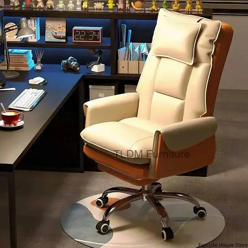 Reclining Backrest Computer Chairs, Comfortable Home Swivel Office Chairs, Home Sofa Seats, Boss Chairs, Home Furniture