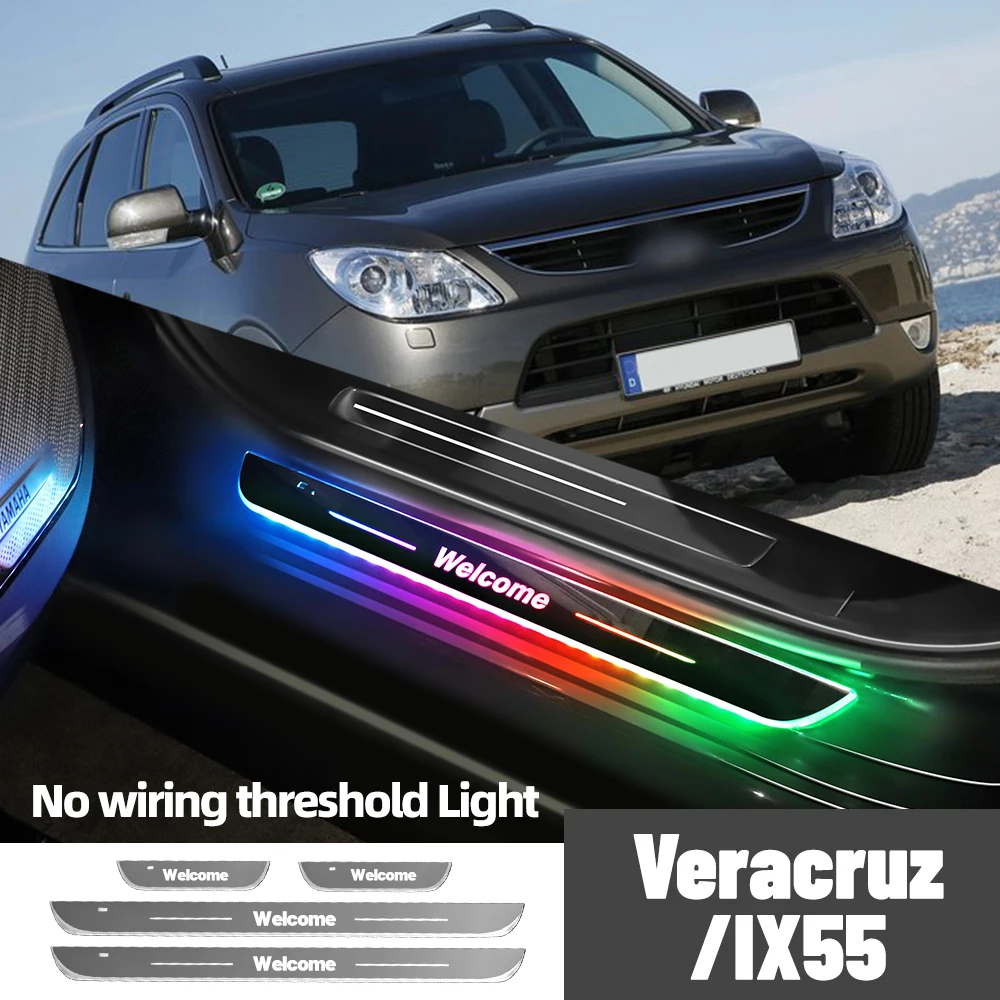 

For Hyundai Veracruz IX55 2006-2012 2010 2011 Car Door Sill Light Customized Logo LED Welcome Threshold Pedal Lamp Accessories