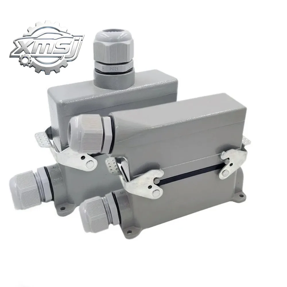 Conectores de alta resistencia HDC-HE-024-1/2/3/4 F/M 24 pines conector rectangular Industrial enchufe 16A 500V conexión de torn