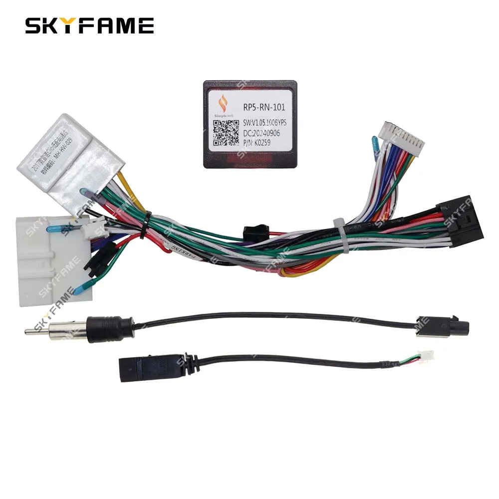SKYFAME Car 16pin adattatore per cablaggio Canbus Box Decoder per Renault Captur Clio 4 Opel Vivaro B RP5-RN-101