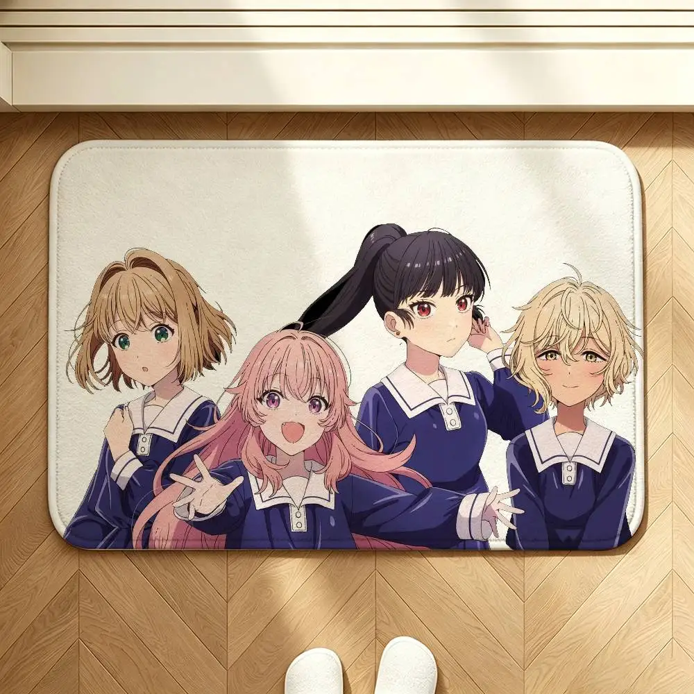 Sheena Totsuki Mimi Kagari Seiran Lizzy Ari Short Plush Rug Machine Washable Soft Comfortable Anti‑Slip Floor Mat Home Decor 6