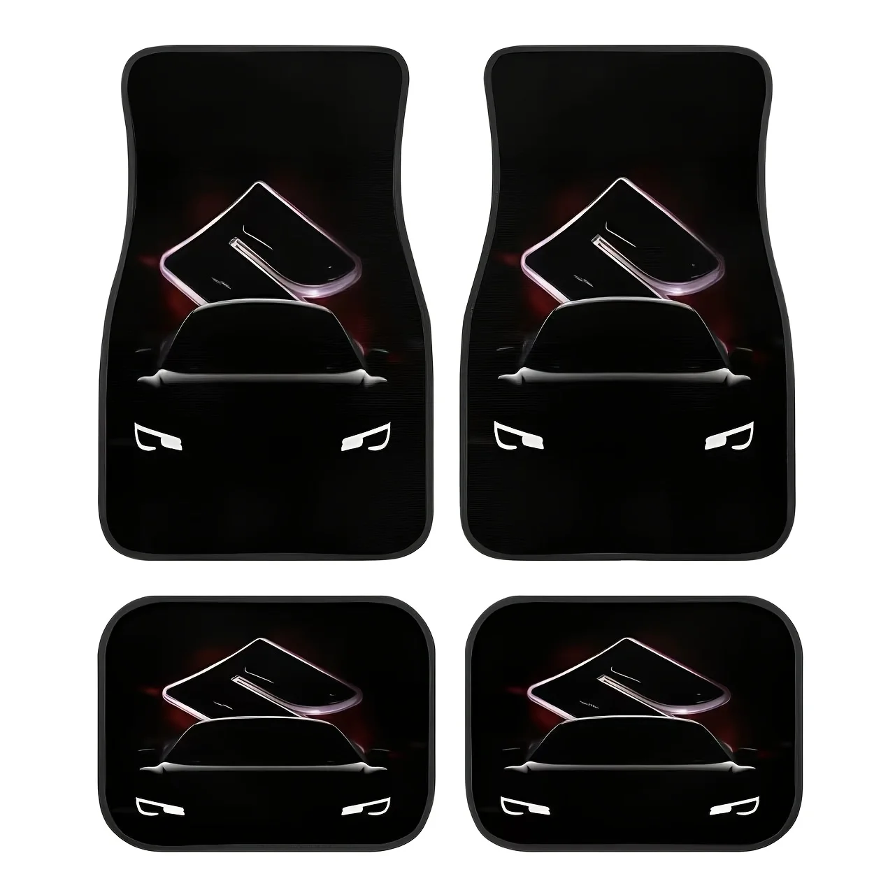 4pcs For SUZUKI Logo Car Floor Mats - High Elasticity Soft Durable For All-Weather Fit, Easy Installation, Non-Slip Grip, Fit Fo