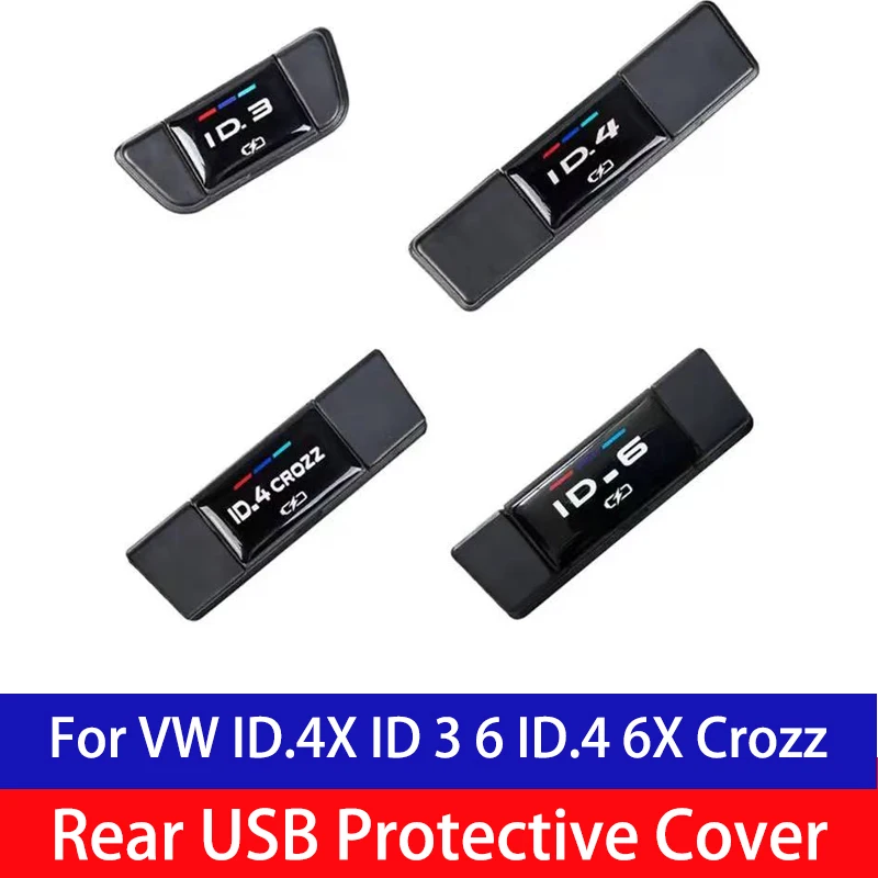 For Volkswagen VW ID.4X ID 3 6 ID.4 6X Crozz 2023 Car Automobiles Rear USB Protective Cover Interior Accessories 2021-2022