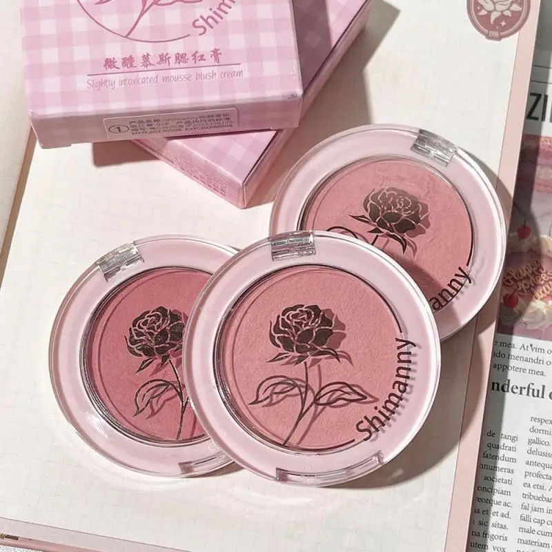 Blush natureza mostrar clareza doce e suave natural e delicado creme de cuidados faciais blush baixa saturação pêssego