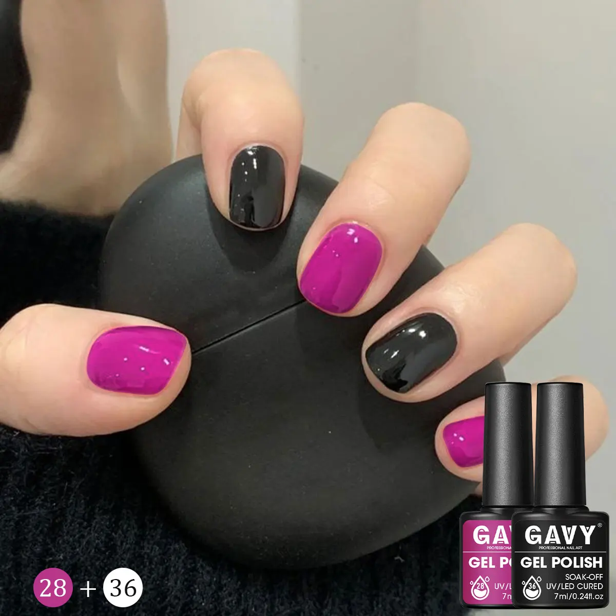 GAVY 6本入りネイルポリッシュセット - 豊富な色展開、ホルムアルデヒドフリー、サロンでの使用、自宅での使用、またはホリデーギフトとして最適。