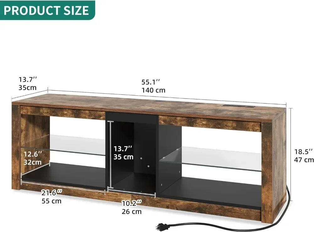 Led Tv Stand W/Powe… - image