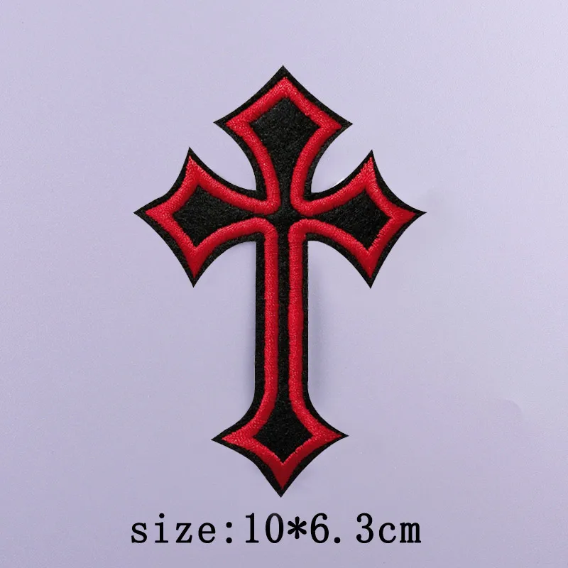 Van Gogh Stickerei Patches Für Kleidung Jesus Kreuz Patch Aufkleber DIY Eisen Auf Patches Für Kleidung Brief Punk Abzeichen Applique – Detail 16