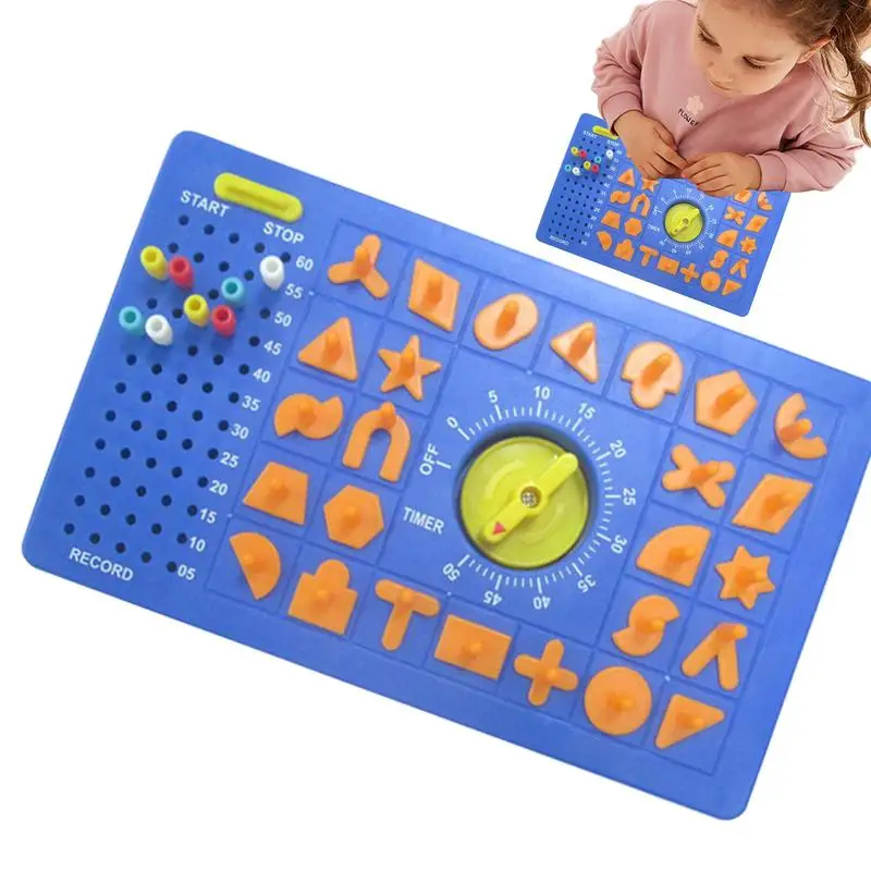 Perfection Game Classic Educational Shape Puzzles Toy Two Players Gamese Popping Board Game With Timer For 3-5 Years Old Kids