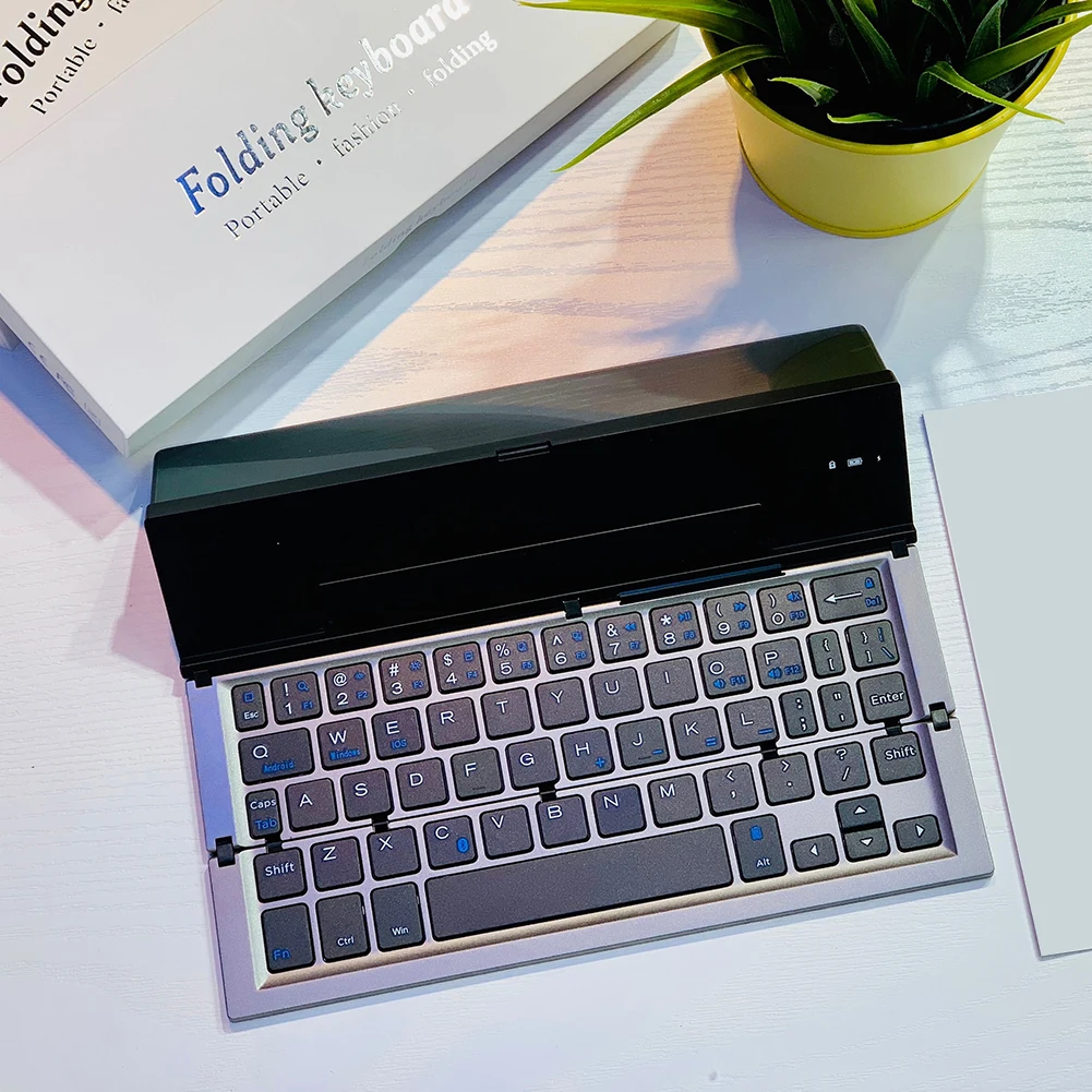 

Складная беспроводная клавиатура, цифровая клавиатура из алюминиевого сплава, легкая, пылезащитная, Bluetooth-совместимая для универсального планшетного телефона