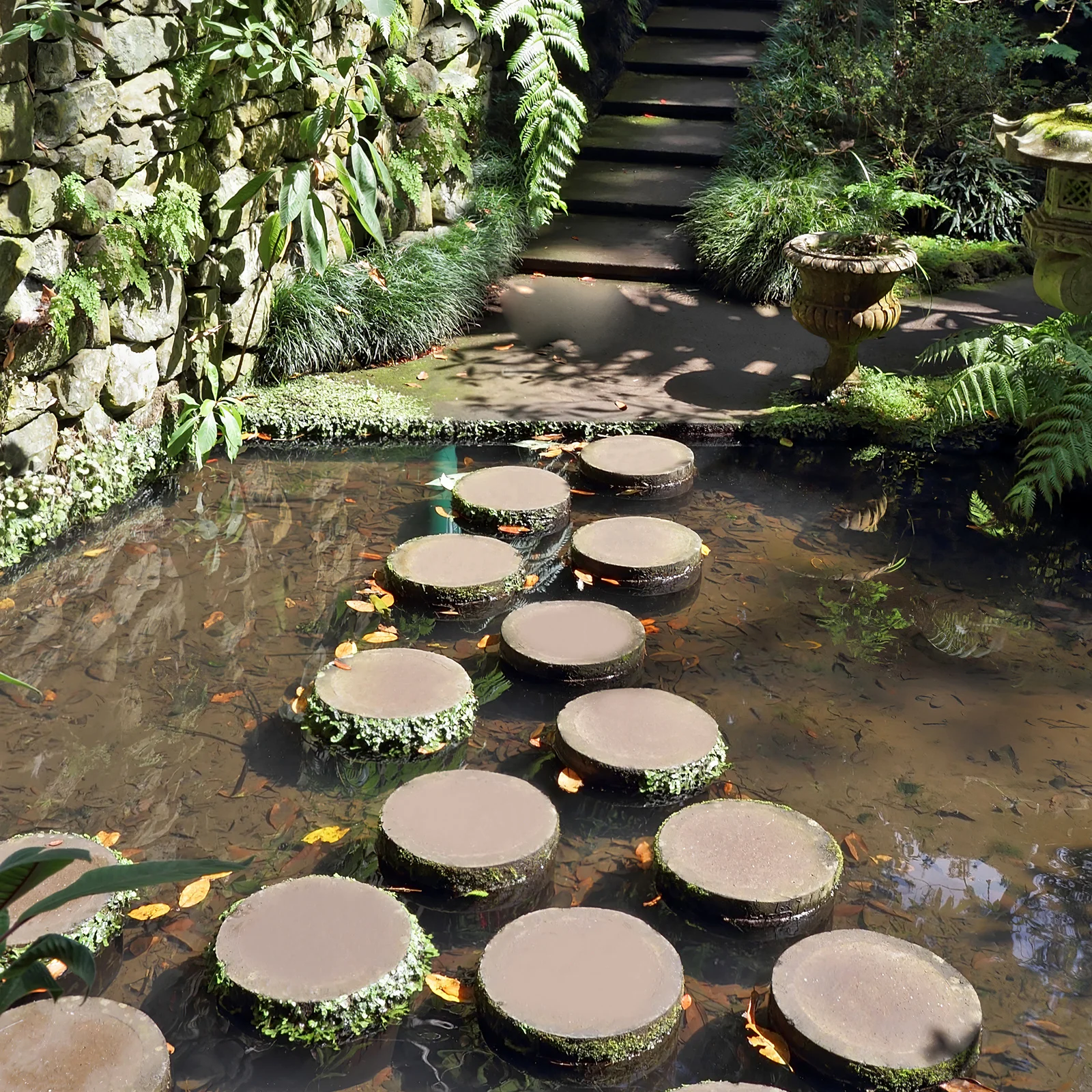 

2pcs Round Mold For Garden Paving Diy Concrete Brick Maker Reusable Plastic Tool Multi-Purpose Cement Hollow Block Pathway Paver