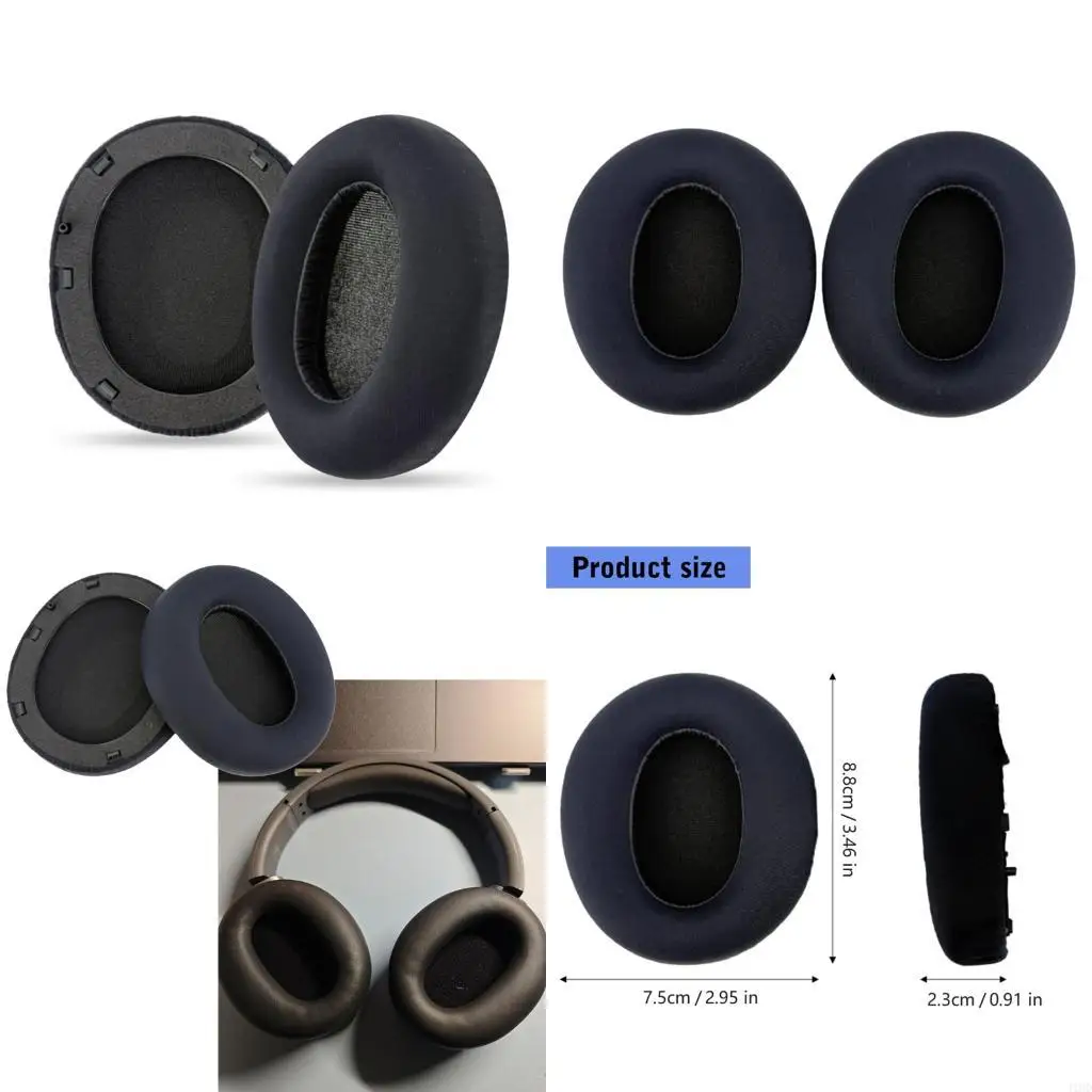 J1HD Earphone Cover Earmuffs Comfortable Earpads Cushion Ice Silk Cloth Ear Pad Repair for W820NB K820NC Headphone