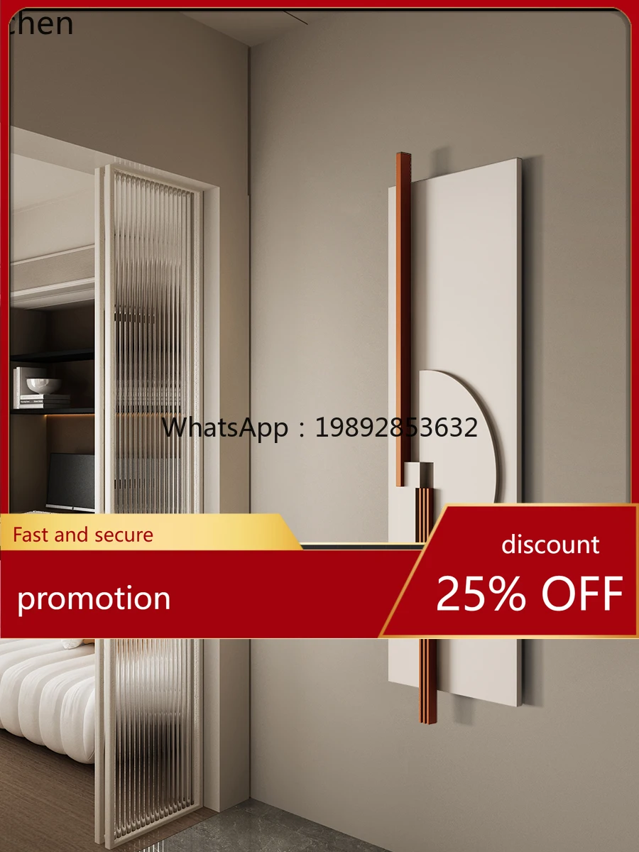 HT Italian Minimalist Entrance Hallway Metal Three-Dimensional Wall Decoration Iron Art Wall Hanging Light Luxury Living Room