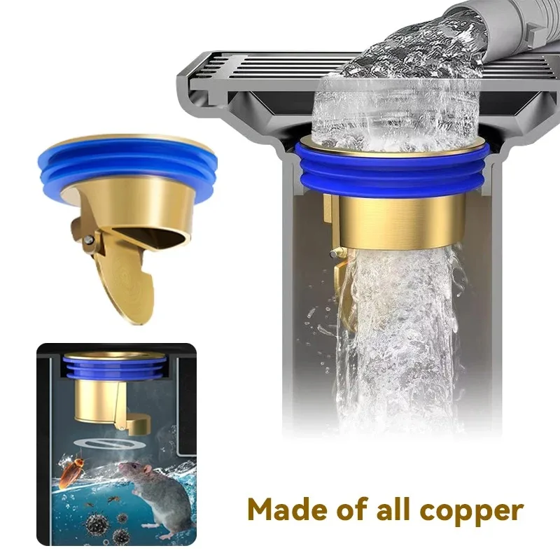 Toilet Shower Copper Floor Drain Core Anti Odor and Insect Repellent Device Springboard Self Sealing Core Bathroom Accessories
