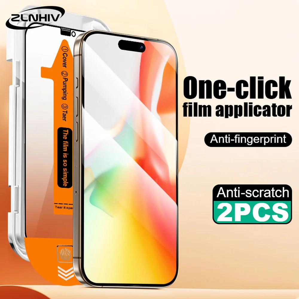 

2pcs Tempered Glass Phone Screen Protector For iPhone 16 Pro Max Protective Film 15 14 Plus 13 Pro 12 Glass Smartphone 11 Pro