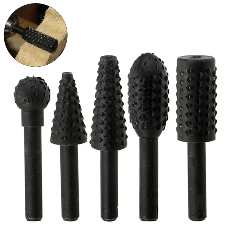 

5/10Pcs Hss Rotary Files Burr Drill Rotating Thorn Head Electric Rotary File Bit DIY Electric Grinding Head Woodworking Tools