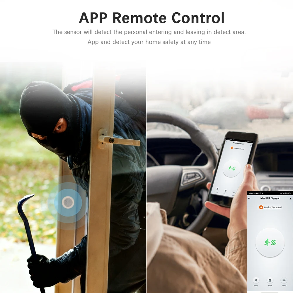 Zigbee PIR Motion Sensor Smart Human Body Movement Wireless Infrared Detector ZigBee Motion Sensor Smart Home Security Alarm