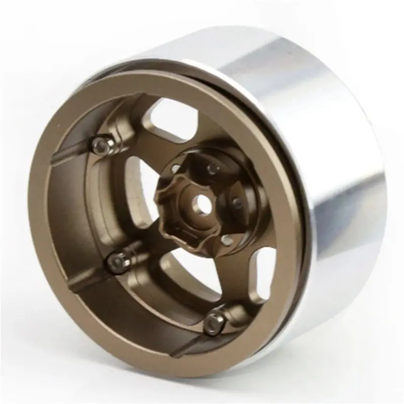 ABXE-8PCS 2.2 Inch RC Beadlock Wheels W/Hubs For 1/10 RC Axial Wraith RR10 YETI SCX10 D90 TRX4 CC01 RC Car Upgrade Parts
