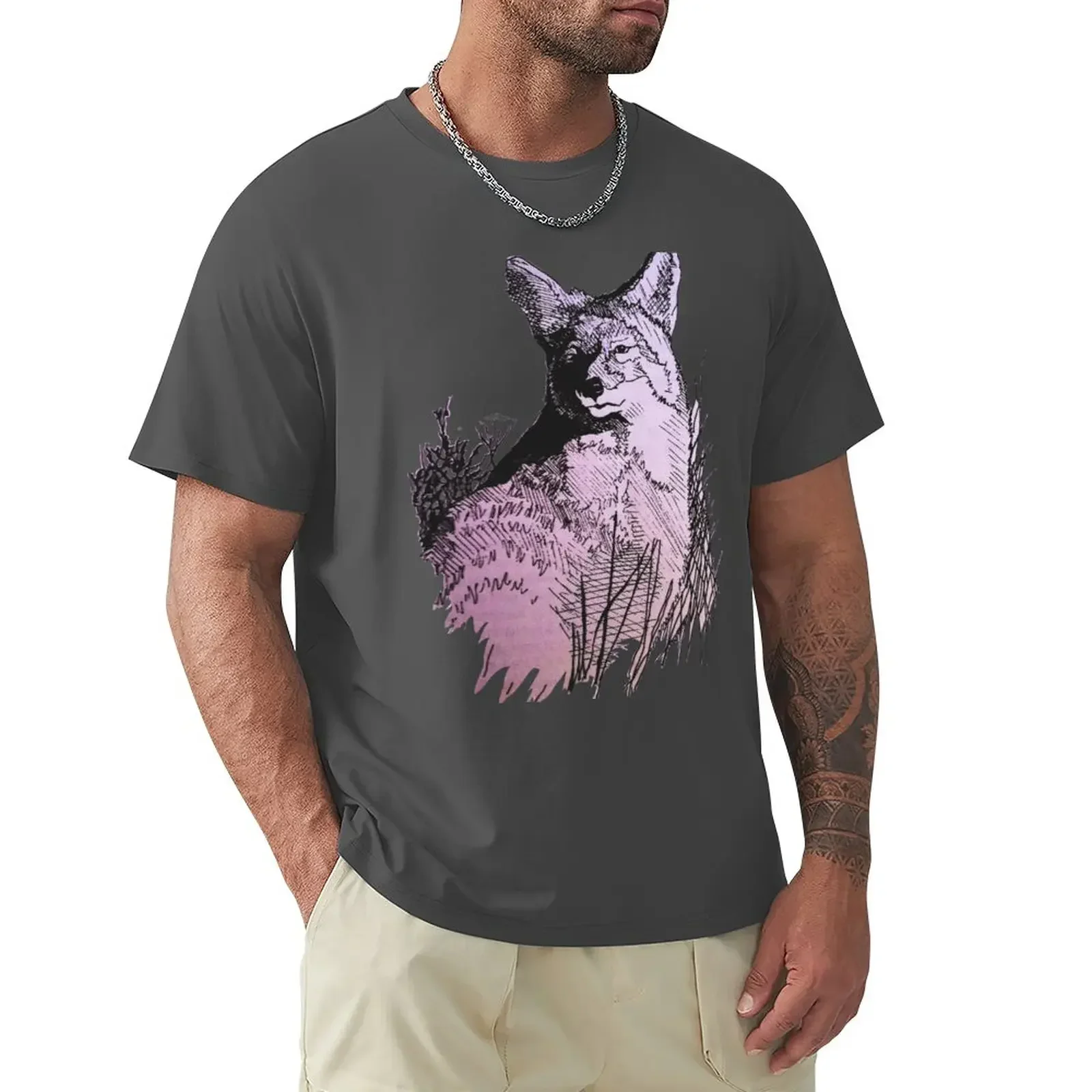 Coyote T-Shirt oversizeds anime men graphic t shirts kawaii clothes plus sizes tees tshirts for men