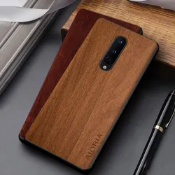 Case For Oneplus 8 7 7T Pro 6 6T Nord CE Z Cover funda unique design wooden pattern pu leather case coque