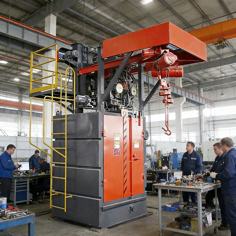Industrial Hook Shot Blasting Machine High Speed Shot Peening Equipment for Structural Parts Derusting