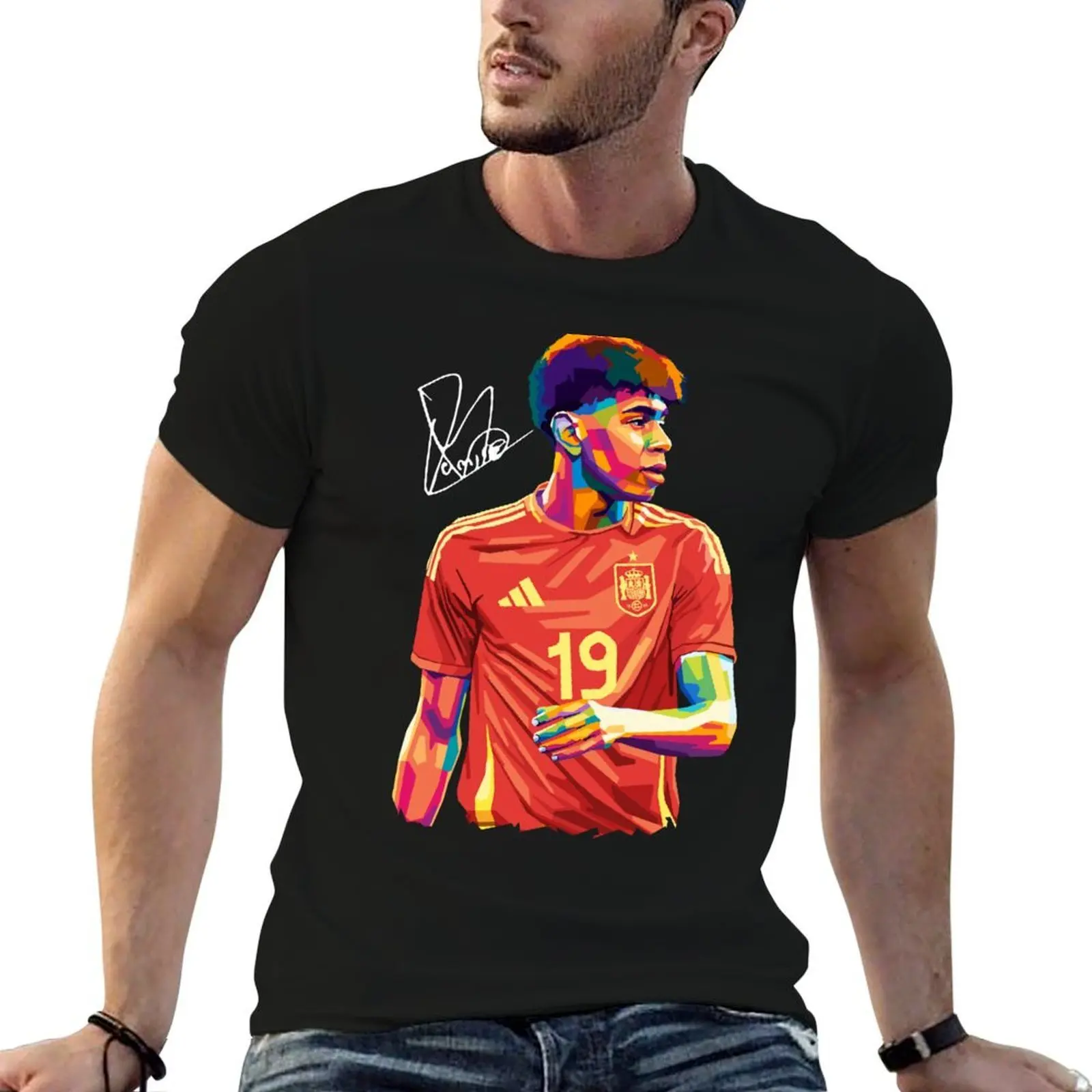 

Lamine Yamal Pop Art T-Shirt funny t shirts man man tshirt man t shirt summer T-shirt