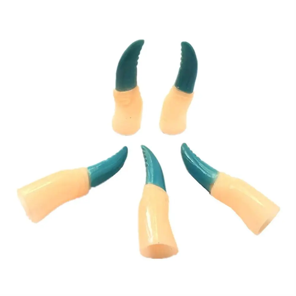 5 قطعة/المجموعة أصابع وهمية غيبوبة الساحرة أصابع وهمية ملونة أسود/أحمر هالوين فنجر يغطي مخيف الأطفال الفتيات