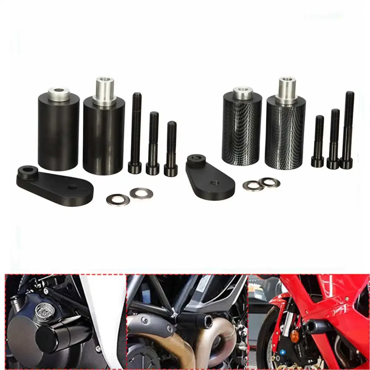 1 Set Motorcycle Frame Sliders Crash Falling Protection Pad For Yamaha YZF-R6 YZF R6 2003-2005 YZF-R6S YZF R6S 2006-2009