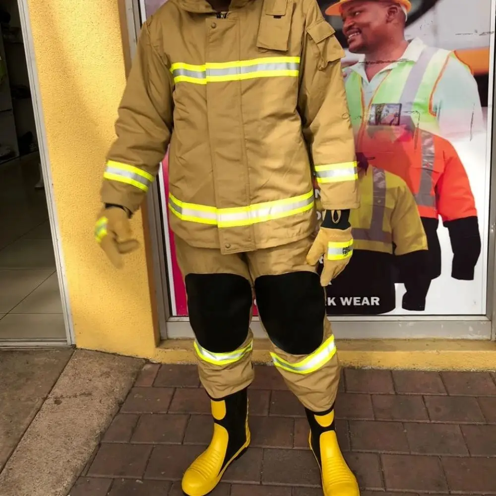 Traje de bombero Nomex, equipo de Turnout con certificado Iso, cumple con los estándares En469 y Nfpa1971, ignífugo