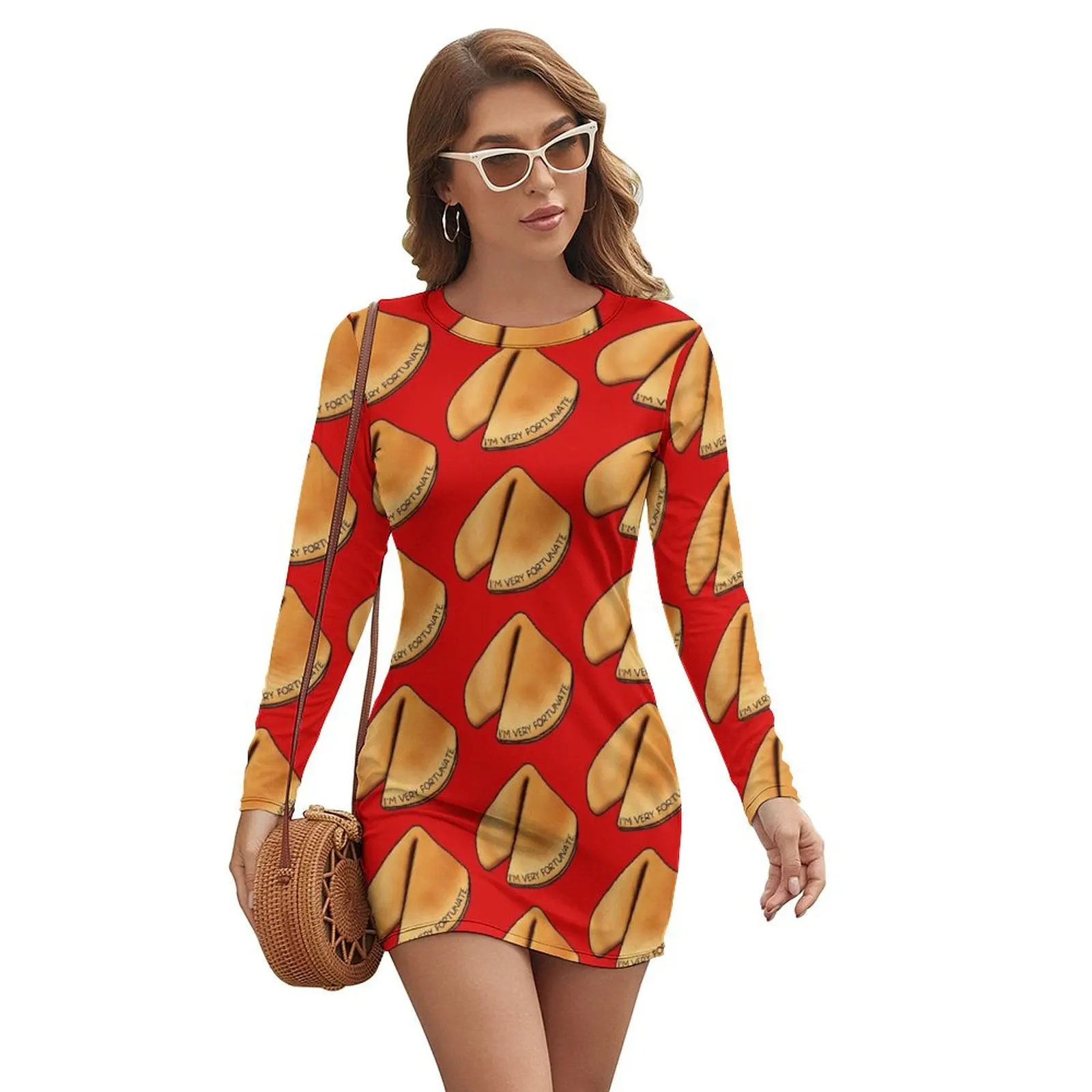 

I am very fortunate cookie Long-sleeved Dress Casual dresses Woman's evening dress