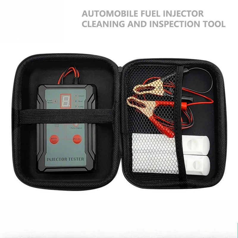 Fuel Injector Tester and Cleaner, Nozzle Analog Powered Fuel Injection, with 2 Size Adapters
