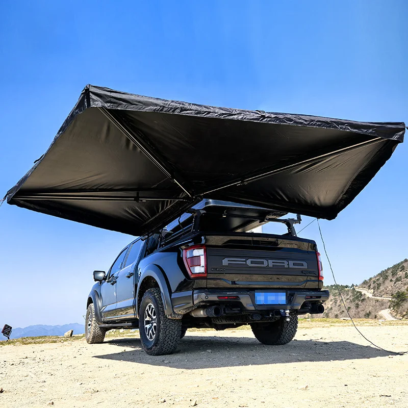 

270-degree Car Side Fan-shaped Roof Tent Oxford Cloth Four-season Tent