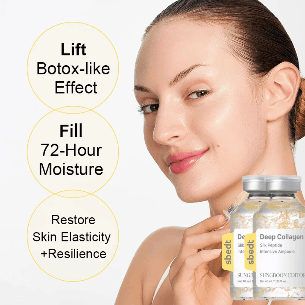 40ml Silk Collagen Polypeptide Amphible Anti Wrinkle Essence Lifting and Tightening Facial Deep Hydration Nourishment Skincare
