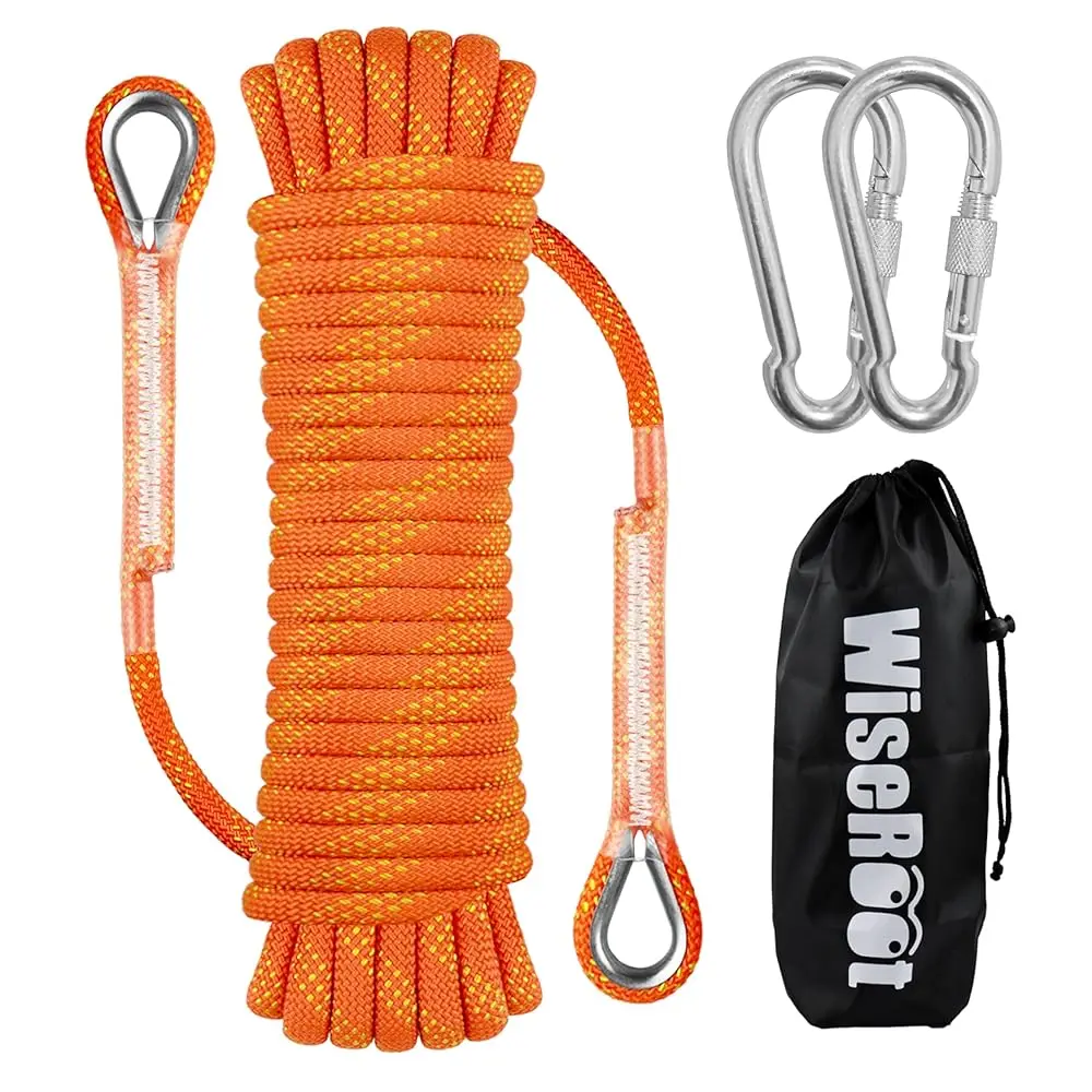 

Статическая альпинистская веревка 8 мм: Сверхпрочная веревка для скалолазания, арбористики, спасательных работ, кемпинга и походов (10 м/32 фута)