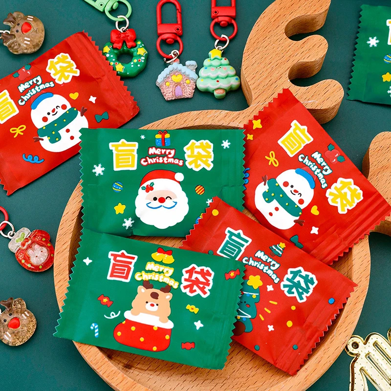 Accessori speciali portachiavi natalizi per borse cieche; Ideale per decorazioni per zaini per studenti e regali a sorpresa.